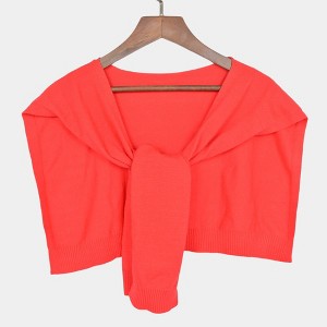 Anna-Kaci Women's Striped Knit Shoulder Sweater Accessory with Soft Lightweight Fabric 33.5x9.8 inches - 1 of 4