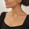 SHINE by Sterling Forever 14K Gold Plated Sterling Silver CZ Round Initial Necklace - 2 of 2