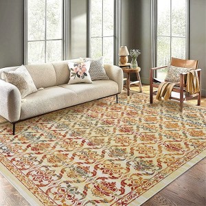 Modern Printed Washable Area Rug Non Slip Rug - 1 of 4