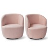 Bella Swivel Barrel Chairs Set Of 2,Armrest 360° Swivel Nursery Chai,27'' Seat Width Velvet Swivel Chair-Maison Boucle - image 2 of 4