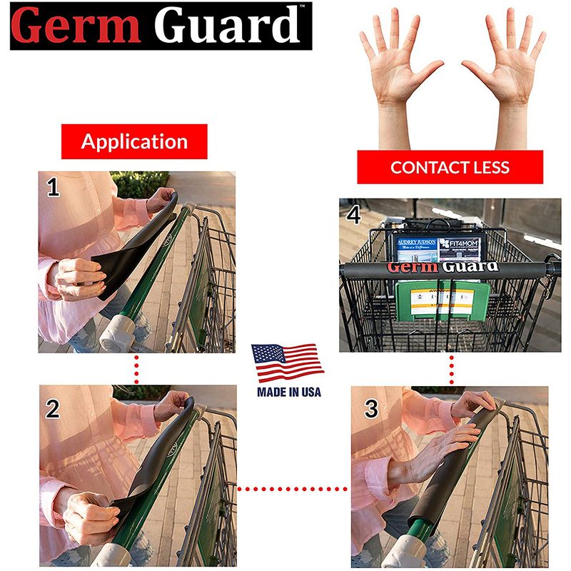 dbest products 01-816 Germ Gard Contactless Touch Free Personal Protection Equipment Grocery Shopping Cart Handle Cushion Cover (5 Pack), 3 of 7