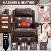 KWPZQEB Modern Recliner Chair for Adults, Home Theater Seating with Massage and Heat, Faux Leather Recliners Sofa Chair for Living Room - 2 of 4