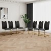 ALEXOUN Modern Dining Chairs Set of 6, PU Faux Leather High Back Upholstered Chairs, with Gold Metal Legs,for Kitchen,Living,Bedroom,Dining Room - 4 of 4