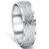Pompeii3 Hand Etched 6mm Dome Wedding Band 10K White Gold - 2 of 4