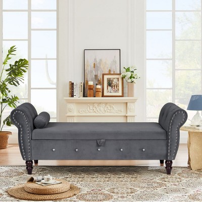 Modern Storage Ottoman Bench,window Bench,velvet Upholstered Bench ...