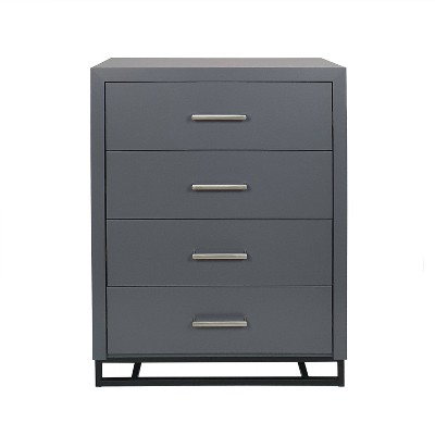 Christopher Knight Home Beeson 4 Drawer Dresser Charcoal Gray/Black