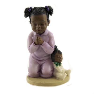 Black Art 4.0" Praying Girl Religious Thankful God  -  Decorative Figurines