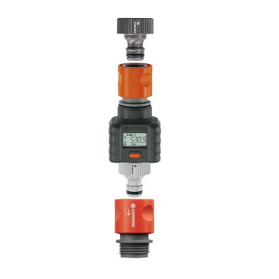 Gardena 9188 1 Outlet 4 Program Outdoor Smart Flow Water Meter with LCD Screen
