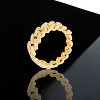 Slickblue Women's Flexible Chain Ring, Clear CZ Round Stones, Rose Gold, Gold, or Silver Finish, Sizes 5-10 - 3 of 4