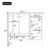 TUYOHW Bathroom Vanity with Solid Pine Frame, 1 Soft Close Door and 3 Drawers, Modern Storage Cabinet - 3 of 4