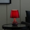 11" Mosaic Glass Pattern Mini Polyresin Table Lamp Red/Pink - Ore International - 4 of 4