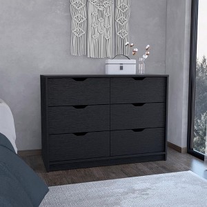NicBex 6-Drawer Bedroom Dresser,Modern Dressers with Cut-Out Handles ,Chest of Drawers for Living Room,Dining Room,Hallway - 1 of 4