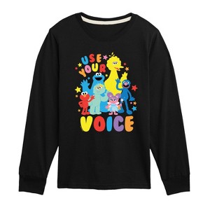 Boys' - Sesame Street - Use Your Voice Long Sleeve Graphic T-Shirt - 1 of 3
