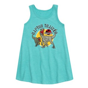 Girls' - Jurassic Park - Raptor Trainer -Toddler And Youth Girls Short Sleeve Aline Dress Graphic Sleeveless Aline Dress - 1 of 2