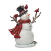 Transpac Resin 12 in. White Christmas Snowman with Cardinal Branches Decor - image 2 of 4