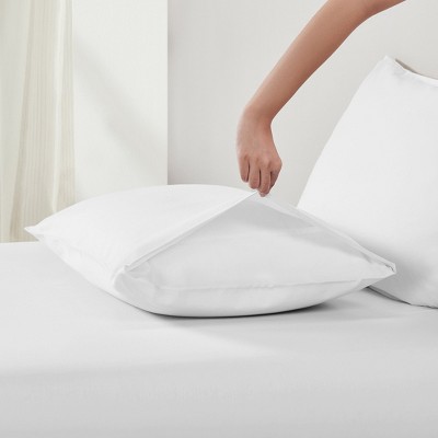 Organic White Cotton Standard/Queen Hypoallergenic Pillowcase Set