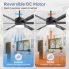 Airsurfer Ceiling Fan with Light, Modern 60 inch Ceiling Fan with Light and Remote,Reversible  Quiet DC Motor,3 Colors LED Light,Timer,Fan for Bedroom - 4 of 4