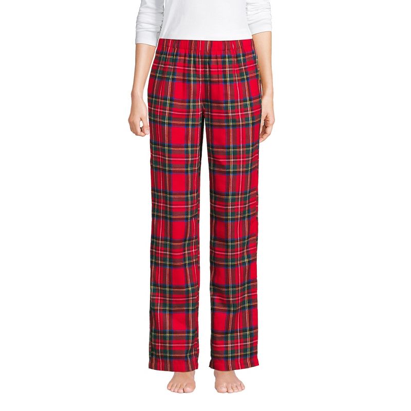 Lands' End Women's Print Flannel Pajama Pants, 1 of 6