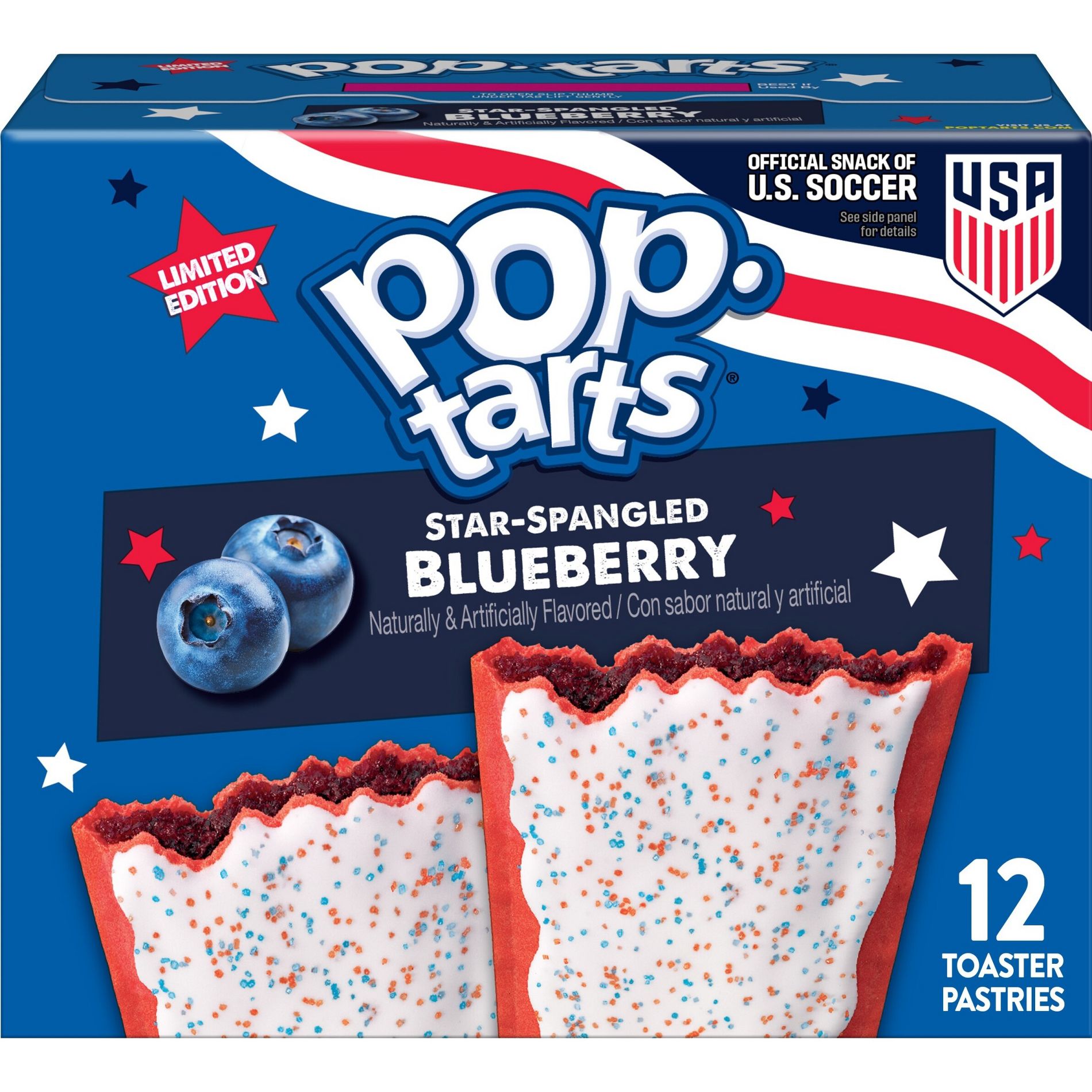 Pop-Tarts Frosted Star-Spangled Blueberry Toaster Pastries - 20.3oz/12ct
