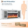 TackView 75" Fireplace TV Stand with 3-Sided Glass, Glass Doors & Storage Shelves for TVs up to 85",Modern Farmhouse Media Console,white - 3 of 4