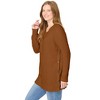 Woman Within Side Button V-Neck Waffle Knit Sweater - 4 of 4
