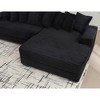 NicBex New Arrival Oversized 2 Piece L Shaped Corduroy Sofa with Left Chaise Daybed,Armrests & Throw Pillows,Easy Assembly - 2 of 4