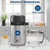 Stainless Steel Water Distiller 4L 750W with Glass Jug, Gold/Red/Silver - 3 of 4