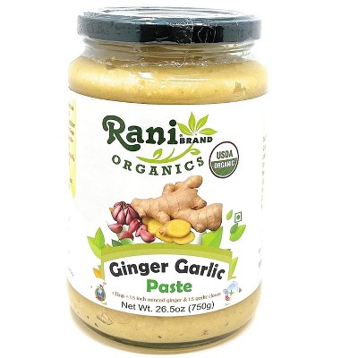 Organic Ginger Garlic Cooking Paste - 26.5oz (750g) - Rani Brand Authentic Indian Products