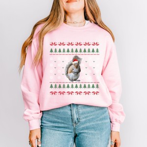 Simply Sage Market Ugly Sweater Squirrel Sweatshirt - 1 of 4
