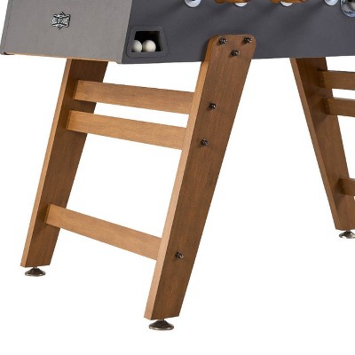 Kinwood 56" Gray and Wood Foosball Table with Chrome Rods