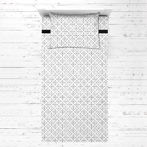 Bacati - Arrows Love Black Muslin 3 pc Toddler Bed Sheet Set 100 pecent cotton - 1 of 4