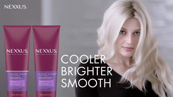 Nexxus Blonde Assure Purple Shampoo Color Care Shampoo for Blonde Hair - 8.5 fl oz, 2 of 13, play video