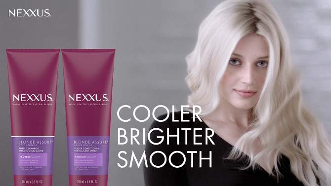 Nexxus Blonde Assure Purple Shampoo Color Care Shampoo for Blonde Hair - 8.5 fl oz, 2 of 8, play video