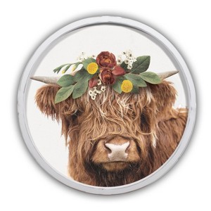 Creative Products Highland Floral Crown 20 x 20 Round White Framed Print - 1 of 4