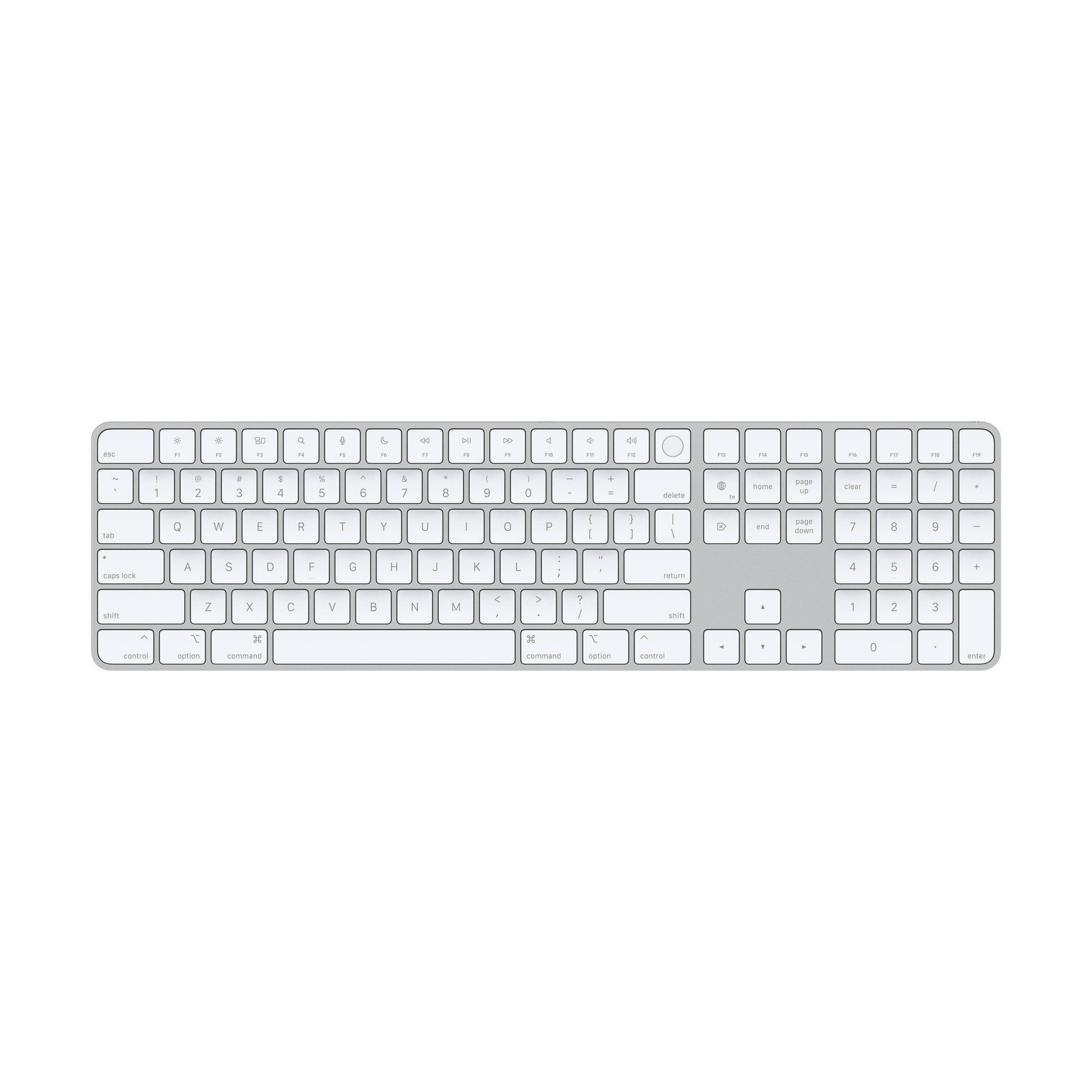 Apple Magic Keyboard with Touch ID and Numeric Keypad - Silicon (Lightning)