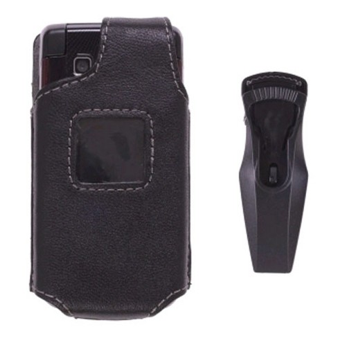 Wireless Solutions Fitted Leather Case for Samsung R460 MyShot II - Black - image 1 of 1