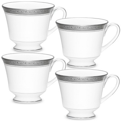 Noritake Crestwood Platinum Set of 4 Cups