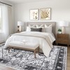 Machine Washable Area Rug Living Room Vintage Medallion Carpet Distressed Rugs for Bedroom - 2 of 4