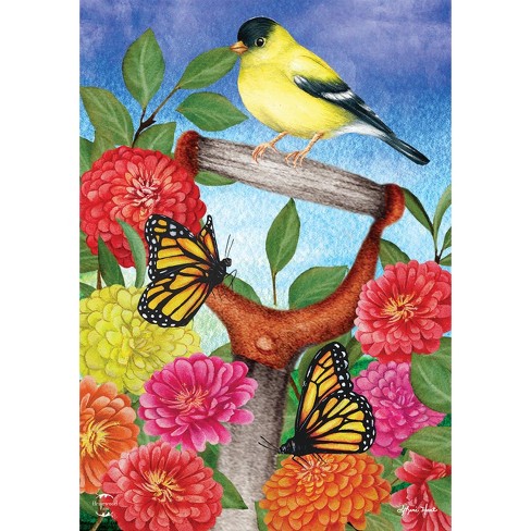 Goldfinch on Shovel Spring House Flag 40" x 28" Briarwood Lane - image 1 of 4