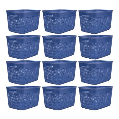 Life Story 16 Quart Lightweight Heavy Duty Woven Trendy Storage ...
