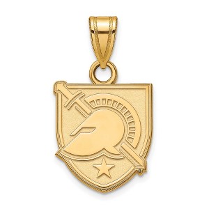 Black Bow Jewelry 14k Yellow Gold Plated Sterling Silver U.S. Military Academy Black Knights NCAA Small Pendant - 1 of 3