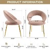 NicBex Modern Dining Chairs with Curved Backrest and Golden Metal Legs,Dinner Chairs for Kitchen,Living Room - 3 of 4