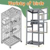 LAOTIES Wooden Bird Cage with Wheels,Multi Tier Outdoor Aviary for Small Birds with Waterproof Roof And Wire Mesh - 2 of 4