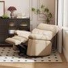 Manual Recliner Chair, 360° Swivel PU Leather Lounge Chair with Side Pocket for Living Room & Home Theater - 3 of 4