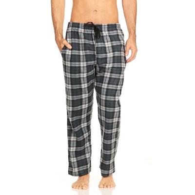 Microfleece Men’s PJ Plaid Pajama Pants with Pockets, Sizes Up to 3X