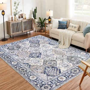 Garvee Rugs Abstract Rug ,Washable Rug Distressed Mat Throw Floor Carpet - 1 of 4
