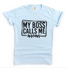 Simply Sage Market My Boss Calls Me Mom Garment Dyed Tee - 2 of 4