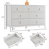 Dresser for Bedroom with 7 Drawers, 54" Wide Modern Chest of Drawers with Metal Handle, Dresser TV Stand, Wood Drawer Organizer - 4 of 4