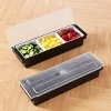 Aoibox Ice Cooled Condiment Serving Container with 3 Compartment Chilled Garnish Tray and Hinged Lid for Fresh Food Display - 4 of 4