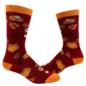 Crazy Dog T-Shirts Women's Pumpkin Spice Socks Funny All Autumn Halloween Thanksgiving Novelty Footwear - 1 of 4